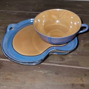 Vintage Lusterware Plate with matching Teacup